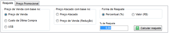 Compufour junho 1st, 2025 No Clipp Store é possível efetuar o reajuste do preço dos seus produtos no estoque de uma única vez, com base nas informações do próprio produto.