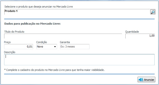 Compufour junho 4th, 2025 Neste guia iremos detalhar o procedimento para anunciar produtos no Mercado Livre diretamente do aplicativo, integrado com o Clipp Store.