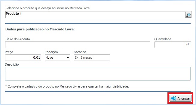 Compufour junho 4th, 2025 Neste guia iremos detalhar o procedimento para anunciar produtos no Mercado Livre diretamente do aplicativo, integrado com o Clipp Store.