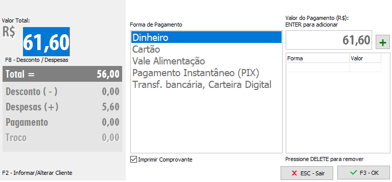 Compufour junho 4th, 2025 Após efetuar o lançamento das mesas e comandas, é necessário efetuar a finalização, ou seja, importar para Documento Fiscal. Essa versão do sistema não permite que sejam importados mesas, pedidos e comandas para ECF, apenas para Venda Gerencial e NFC-e.