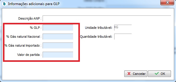 Compufour junho 2nd, 2025 Com o novo leiaute da nota 4.0 ao emitir uma NFe informando a %GLP, %Gás natural nacional e %Gás natural importado no produto que não for o código ANP 210203001 apresentará a mensagem: