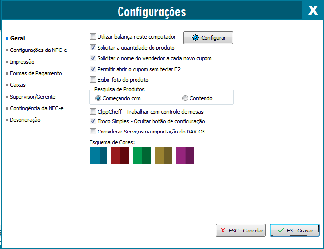 Compufour junho 2nd, 2025 Neste tópico serão apresentados os conteúdos quanto o menu Configurações ou também conhecido como Menu Supervisão.