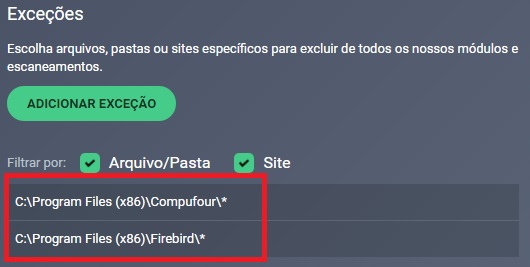 Compufour junho 1st, 2025 Atenção: Os procedimentos abaixo foram elaborados com base em informações disponibilizadas pelo Suporte do próprio Antivírus. Em caso de dúvidas consulte um técnico especializado. 