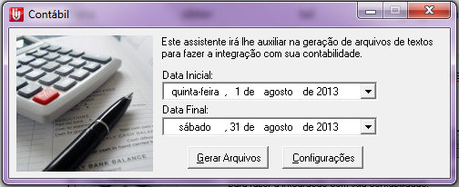 Compufour maio 31st, 2025 O programa Contábil.exe, exporta em formato texto algumas movimentações necessárias para os programas de terceiros, este pode ser utilizando quando precisar importar para o sistema da contabilidade algumas informações geradas pelo ClippStore.