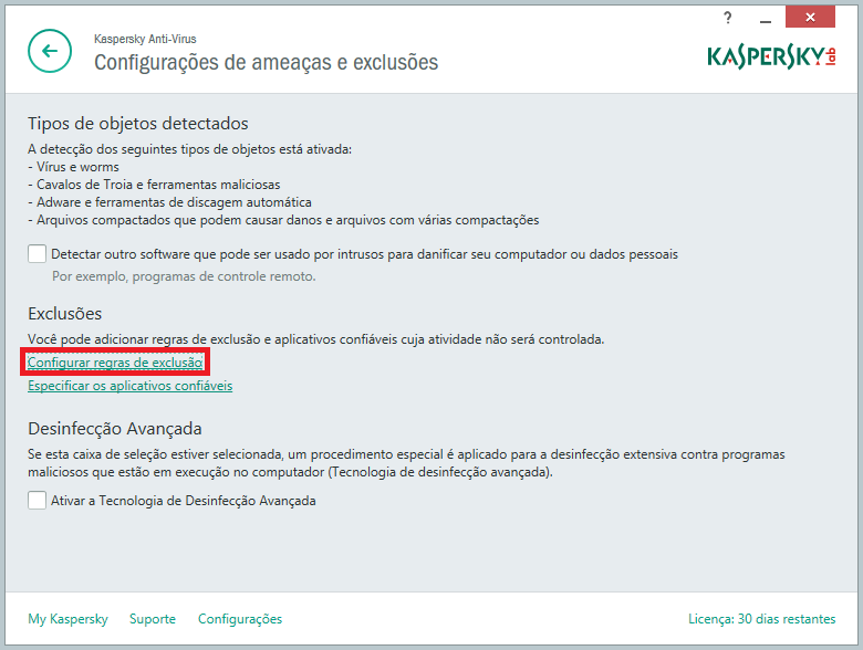 Compufour junho 2nd, 2025 Atenção: Os procedimentos abaixo foram elaborados com base em informações disponibilizadas pelo Suporte do próprio Antivírus. Em caso de dúvidas consulte um técnico especializado. 