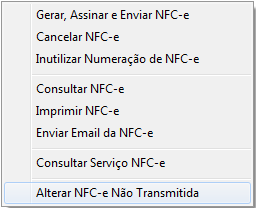 Compufour junho 2nd, 2025 Neste tópico será apresentado como efetuar a Alteração de uma NFC-e ainda não transmitida.