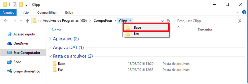 Compufour junho 1st, 2025 Caso não seja possível abrir o sistema Clipp Store e é necessário realizar o backup, efetue os seguintes passos: