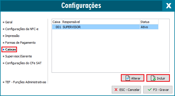 Compufour junho 4th, 2025 Antes de iniciar as vendas através do SAT, no primeiro acesso ao sistema é necessário realizar suas Configurações (F10). 