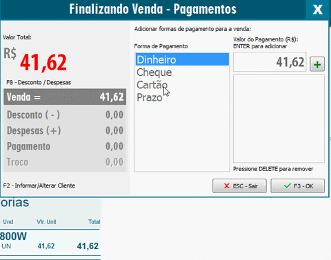 Compufour junho 2nd, 2025 Neste tópico será apresentado como efetuar uma venda à vista na NFC-e/SAT, e em seguida será apresentada uma venda com cheque. 