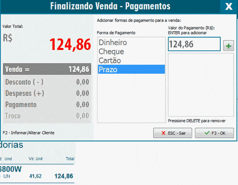Compufour junho 2nd, 2025 Neste tópico será apresentado como efetuar uma venda à vista na NFC-e/SAT, e em seguida será apresentada uma venda com cheque. 