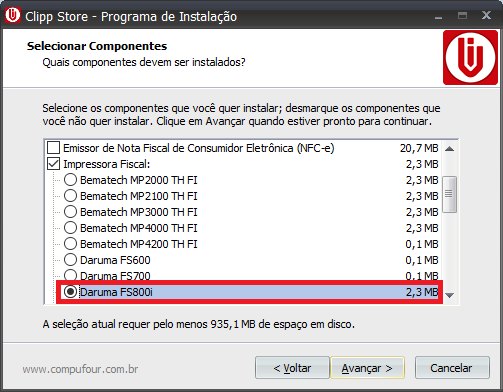 Compufour junho 4th, 2025 Caso possua o modelo Daruma FS800i (convênio 09/09) clique aqui. Para os demais modelos, siga os procedimentos abaixo: