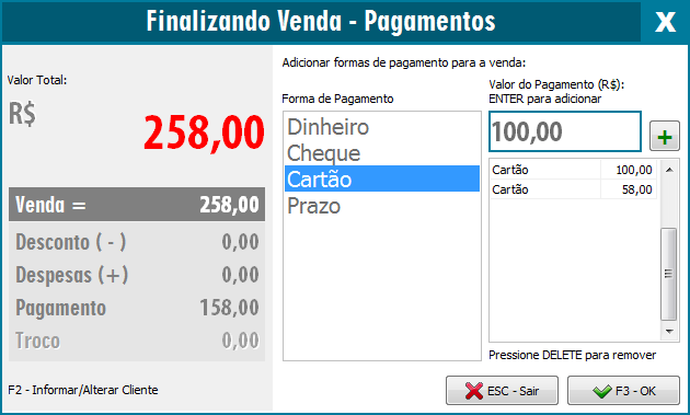 Compufour junho 2nd, 2025 Neste tópico será apresentado como efetuar uma venda utilizando a forma de pagamento Cartão.