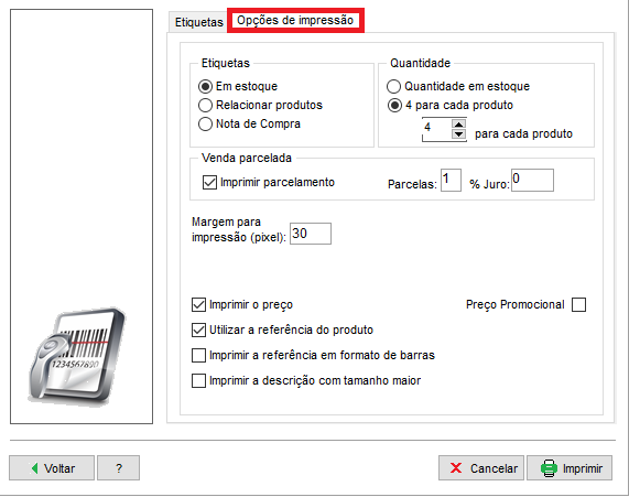 Compufour maio 29th, 2025 O programa Clipp Store possui um assistente que permite a impressão de etiquetas de bobina. As etiquetas devem ser impressas no módulo de estoque, através do menu Arquivo > Etiquetas > Bobina: