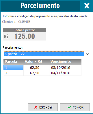 Compufour junho 2nd, 2025 Neste tópico será apresentado como efetuar uma venda a prazo no NFCe.