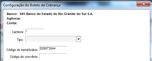 Compufour junho 1st, 2025 Configuração de Boleto de Cobrança - Banrisul