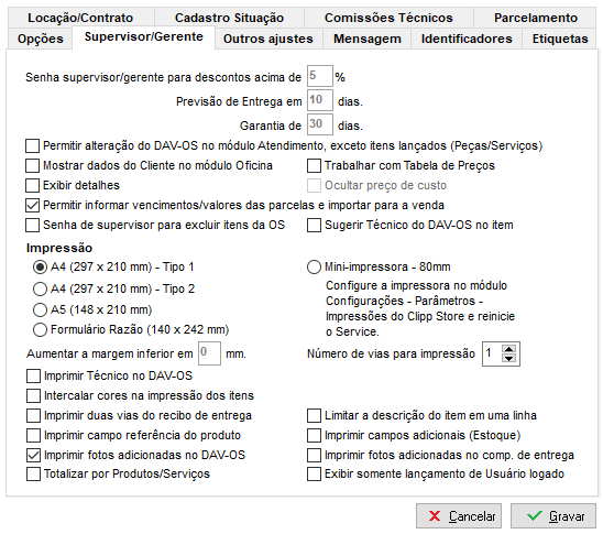 Compufour junho 1st, 2025 No primeiro acesso ao Clipp Service são necessárias algumas configurações, para isso, clique no botão Configurações.