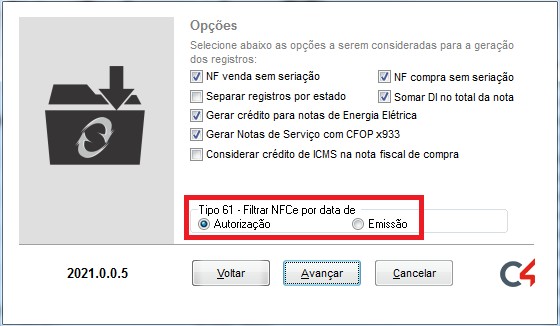 Compufour junho 7th, 2025 Geração do arquivo Sintegra