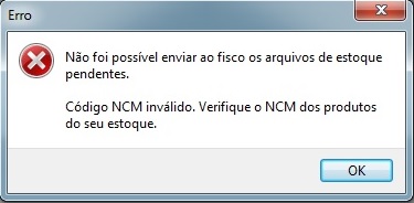 Compufour junho 2nd, 2025 Ao enviar os arquivos de estoque ao fisco é apresentada a seguinte mensagem: