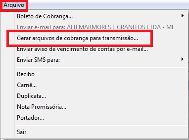 Compufour junho 4th, 2025 Após efetuar a emissão dos boletos, poderá efetuar a geração dos arquivos de cobrança para transmitir ao Banco.