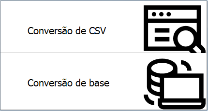 Compufour junho 7th, 2025 Através dessa ferramenta é possível converter/transferir dados de um cliente para outro, além de poder converter de PRO para PRO, PRO para MEI, é possível converter de sistemas concorrentes para o nosso, existem dois tipos de conversores, que são: O CSV, onde você precisa ter as planilhas XLS salvas em seu micro e o PRO, onde precisa somente da base de origem salva no micro para efetuar a conversão.