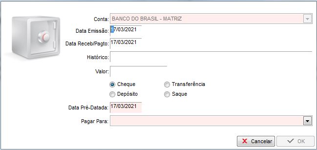 Compufour junho 2nd, 2025 Primeiramente é necessário efetuar o cadastramento das contas bancárias para posteriormente realizar seu controle.