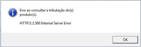 Compufour junho 4th, 2025 Ao consultar a tributação dos produtos via IMendes, ou, realizar o saneamento do estoque ocorre a seguinte mensagem: