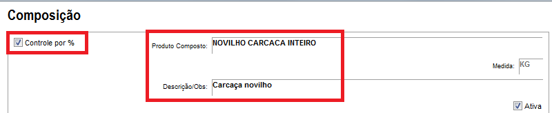 Compufour junho 4th, 2025 A composição em percentual surgiu para auxiliar pontualmente clientes que possuem o ramo de atividade Açougue, será muito mais fácil realizar os lançamentos pois toda carcaça (por ex) tem X% de cada peça, aqui serão lançados os percentuais, então não é necessário relançar a ordem de composição toda vez, basta criar novamente a composição com a quantidade total da carcaça entrante.