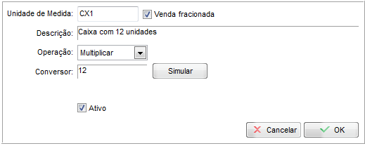 Compufour junho 2nd, 2025 O fator / operador de conversão é um índice utilizado para converter uma quantidade em outra, procedimento também conhecido como composição inversa. É possível utilizar o operador de conversão multiplicando (1 caixa com 12 unidades vai virar 12 unidades no estoque) ou dividindo (3 metros vão virar 1kg por ex.)