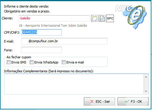 Compufour junho 4th, 2025 No ClippPRO é possível controlar o crédito dos clientes, quando por exemplo o cliente compra alguma mercadoria mas desiste de ficar com ela, preferindo manter o valor disponível para uma próxima compra, será possível também controlar o crédito nas devoluções.