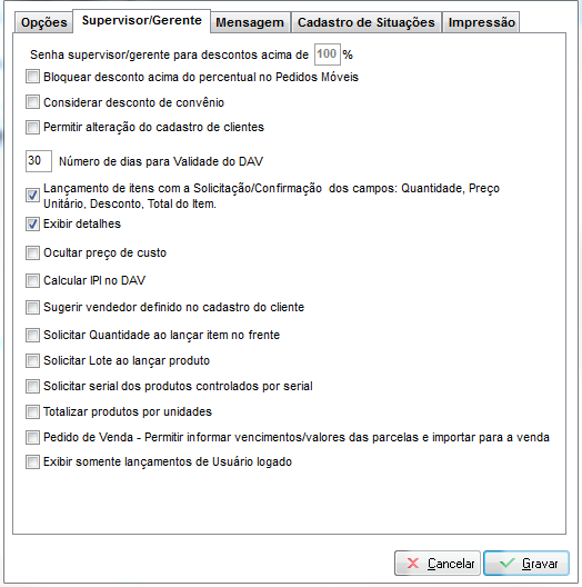 Compufour junho 2nd, 2025 Antes de realizar o lançamento de Pedidos de Venda ou Orçamentos é importante conhecer algumas configurações.