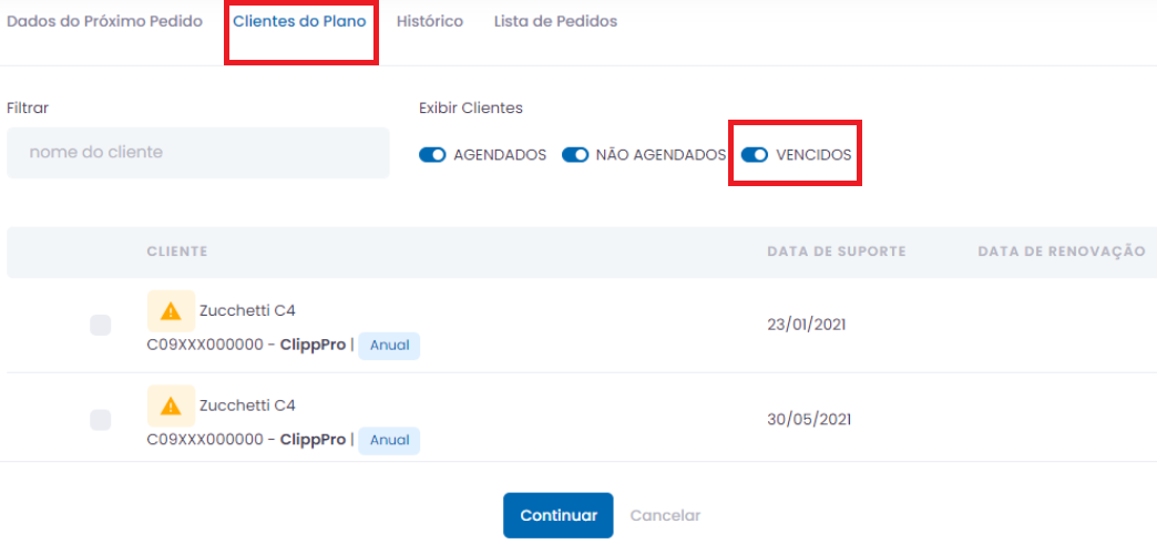 Compufour junho 7th, 2025 Através do painel de renovações você pode gerenciar seus clientes no tocante a renovação do sistema, é possível renovar os vencidos, a vencer ou agendar uma renovação. 