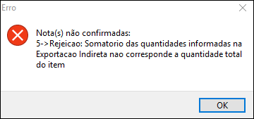 Compufour junho 3rd, 2025 Ajuste a quantidade do item efetivamente exportado, a mesma deve corresponder com a quantidade do item.
