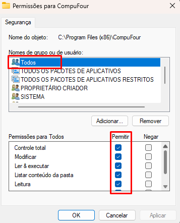 Compufour maio 31st, 2025 Além de todas as configurações de rede necessárias para que os computadores possam interligar as informações, existe um processo de extrema importância a ser realizado no computador Principal/Servidor do sistema. Tal procedimento possibilita que o computador Terminal/Estação tenha acesso completo para Leitura e Gravação nos dados do programa no Servidor.