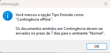 Compufour junho 3rd, 2025 Emissão do MDF-e em Contingência (offline), para ativar a contingência acesse o caminho abaixo: