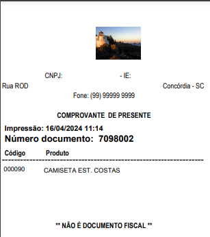 Compufour junho 4th, 2025 O comprovante de presente é uma impressão feita no sistema sendo utilizado como forma de uma Vale-Presente, podendo o mesmo ser impresso tanto por uma venda na Nota Fiscal do Consumidor Eletrônico (NFC-e), quanto para cupons emitidos no Venda Gerencial.