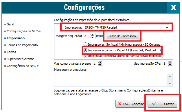 Compufour junho 3rd, 2025 IMPORTANTE:  Os procedimentos abaixo foram disponibilizados pelos fabricantes da impressora, sendo assim, qualquer dúvida ou outra situação em relação aos mesmos devem ser verificadas com o técnico autorizado de sua impressora.