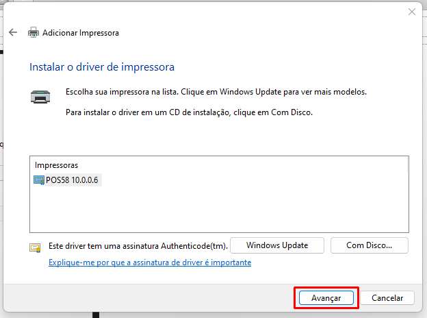 Compufour junho 7th, 2025 Comunicando o sistema com a impressora 58MM POS