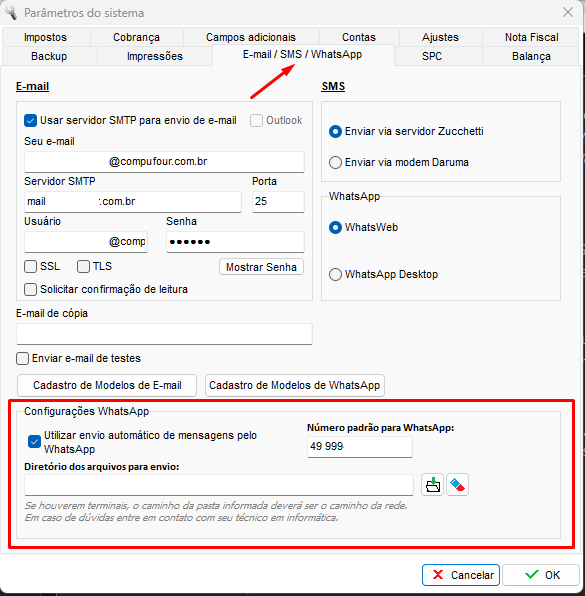 Compufour junho 6th, 2025 No sistema ClippPro, é possível fazer o envio da NFC-e e da NF-e no momento da transmissão da nota, através de um link gerado na nuvem, sem a necessidade de utilizar o WhatsApp Web ou WhatsApp Desktop.