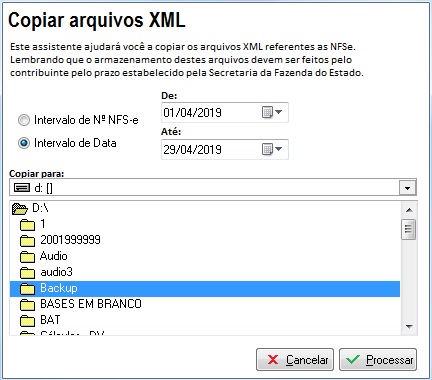 Compufour junho 8th, 2025 Para algumas empresas é comum a contabilidade solicitar todos os arquivos XML das notas do mês, esta ferramenta permite copiar estes arquivos XML das suas notas fiscais de serviço eletrônicas emitidas.