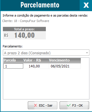 Compufour junho 1st, 2025 Nesse fluxo, o cliente pede o condicional dos itens mas acaba preferindo ficar com apenas parte dos itens, então é feita a devolução parcial;