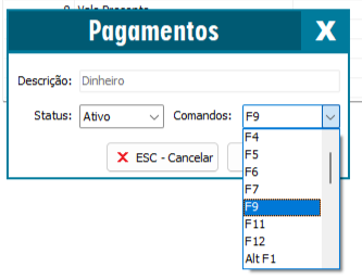 Compufour junho 7th, 2025 Na finalização da NFC-e, era necessário sempre selecionar a forma de pagamento que deseja de forma manual. Agora podemos cadastrar uma tecla de atalho para utilizar uma forma de pagamento.