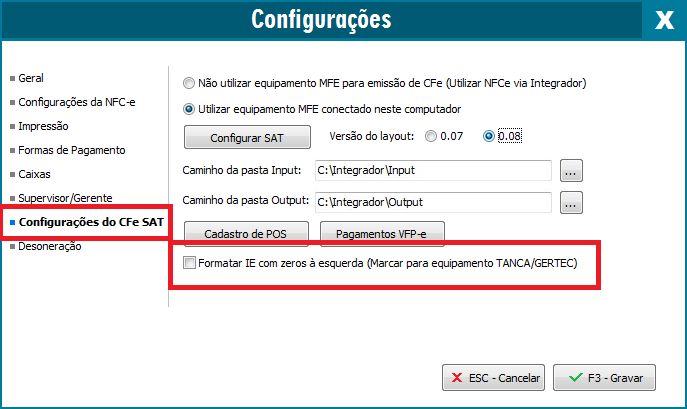 Compufour junho 7th, 2025 Ao tentar emitir um SAT ou MF-e apresenta a rejeição: 06010 Erro na validação do conteúdo 1999.
