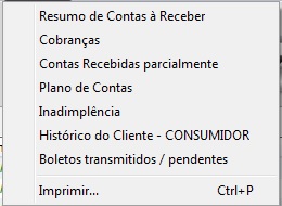 Compufour junho 1st, 2025 O sistema Clipp Store permite a geração de diversos relatórios. Em cada módulo do sistema teremos o menu Relatórios onde será possível visualizar os relatórios disponíveis respectivos ao módulo selecionado: 